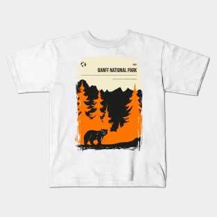 Banff National Park Vintage Minimal Travel Poster Kids T-Shirt